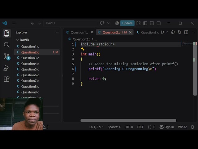 COMMON MISTAKES IN CODING IN C-PROGRAMMING AND HOW TO CORRECT THEM. (Operators and Terminators)