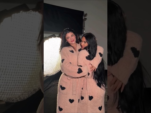 Kylie Jenner and Kim during Kylie's shoot for Gskims