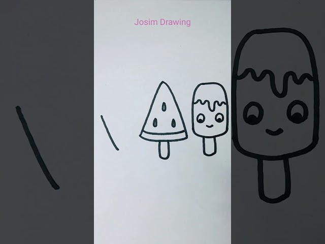 3 Ice Creams coloring and drawing #popsicle #icecream #howto