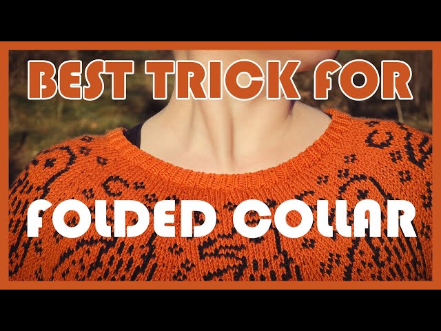 How to knit a folded collar the neat way
