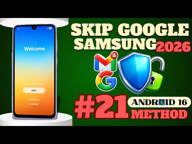 WITHOUT GOOGLE ACCOUNT - Unlock Samsung phone with a Google account FRP Bypass Android 16