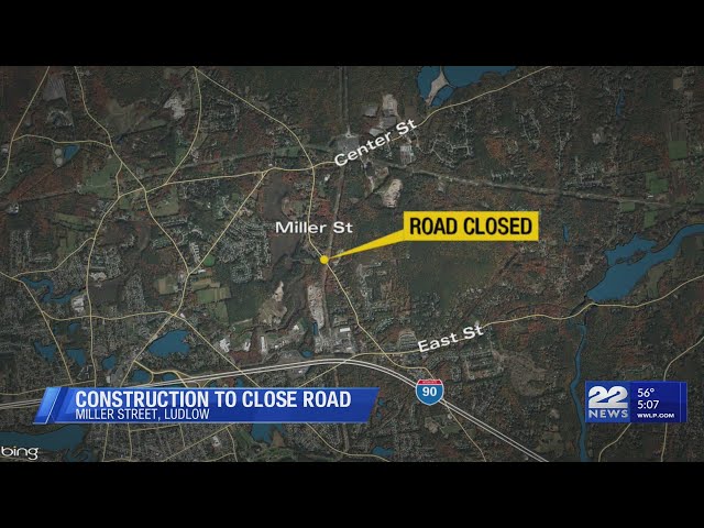 Miller Street closure planned for Tuesday in Ludlow
