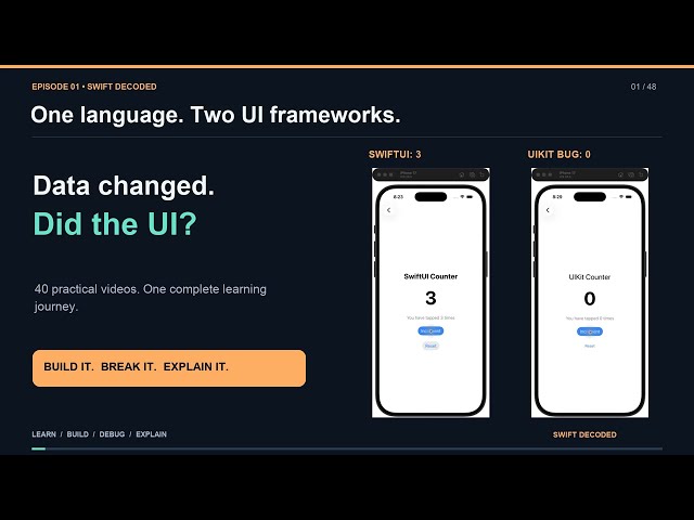 SwiftUI Course #1: Swift vs SwiftUI vs UIKit | Xcode Coding & Interview Prep