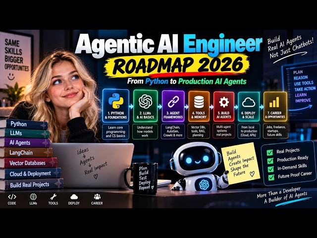 Agentic AI Engineer Roadmap 2026 🤖 | From Python to Production AI Agents