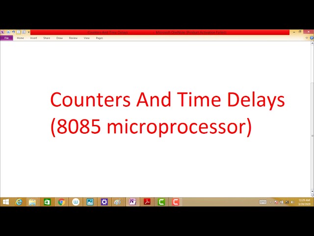 Microprocessor 8085 || Delay in Loop And Counters ||