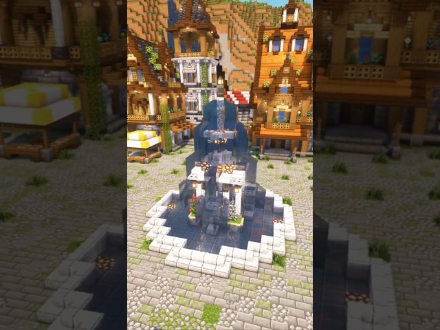 Fantasy Fountain ⛲ #minecraft #minecraftbuilding   #medievalvillage #minecraftutorial