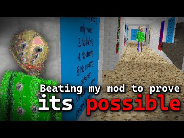 I Beat My Own Mod to Prove It's Possible! (Baldi's Basics Plus)