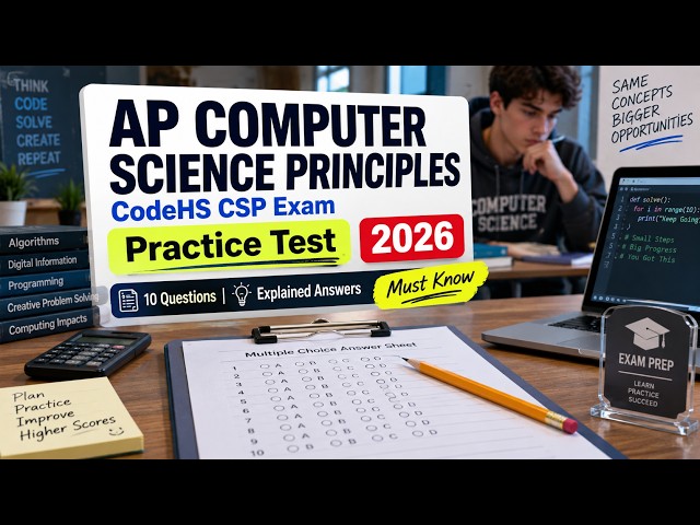 CodeHS AP Computer Science Principles CSP Practice Exam 10 Full Questions with Detailed Explanations
