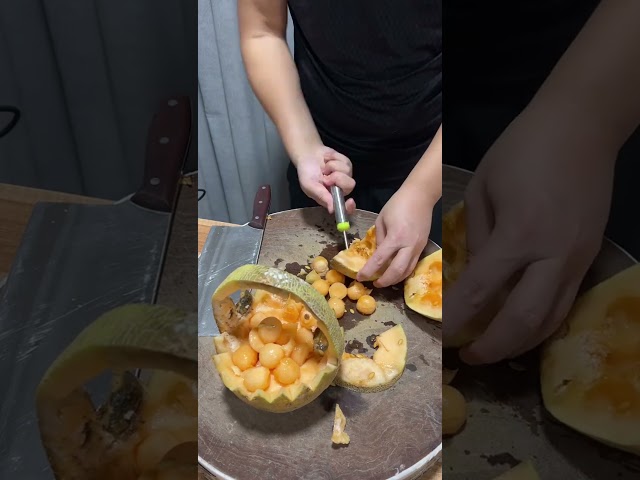 #A different kind of fruit plate,the cutting method of cantaloupe makes you eye-opener#Fruit Carving