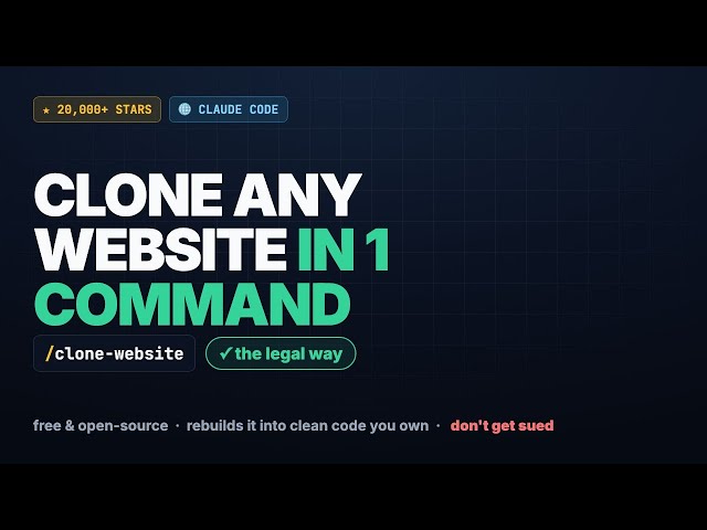 This Free Tool Rebuilds ANY Website With One Command (20,000 Stars) — The Legal Way to Use It