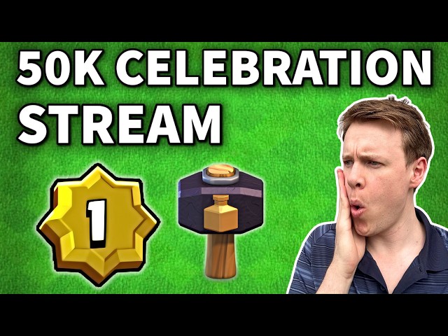 GIVEAWAYS + RANK 1 Attacks: 50K Stream!!! #SupercellPartner