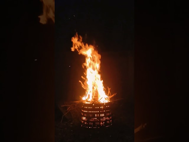 DIY Fire Pit from Washing Machine Drum
