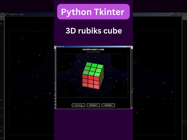 Python Tkinter 3D Rubiks Cube