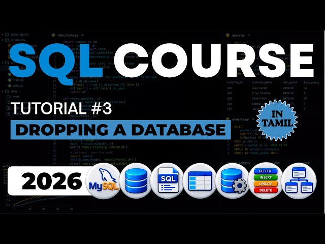 Dropping a Database & Saving Scripts in MySQL | SQL Tutorial in Tamil for Beginners | Ep - 3