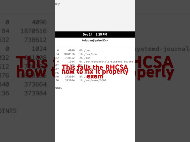 RHCSA mistake that costs points