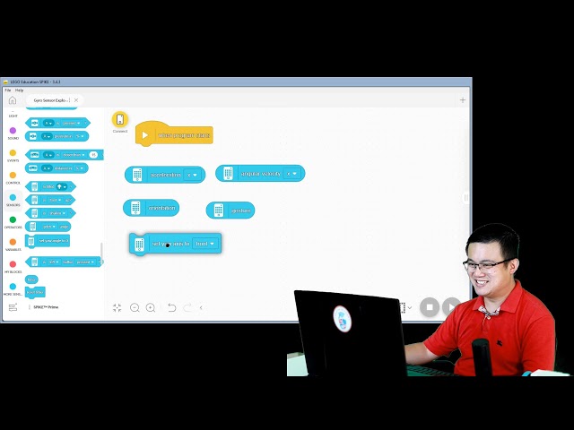 SPIKE Prime Advanced Gyro Sensor Coding (Word Blocks)
