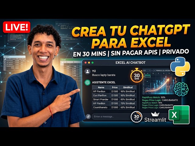 🔴 Crea tu propio "ChatGPT" para Excel en 30 Minutos (SIN pagar APIs) 🤯 (Ideal para atraer a los qu