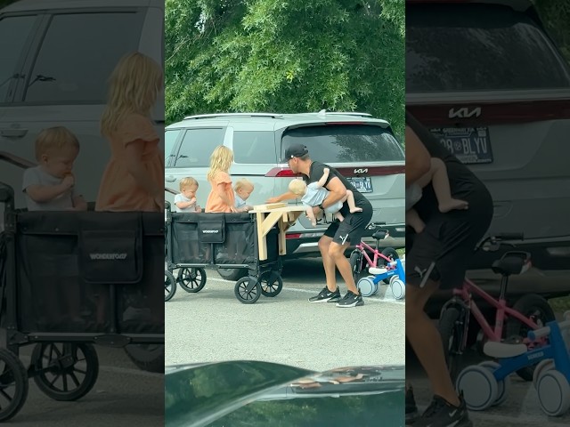 Triplet Dad solves problem with the Park! 😳 #triplets #dad #diy #mom