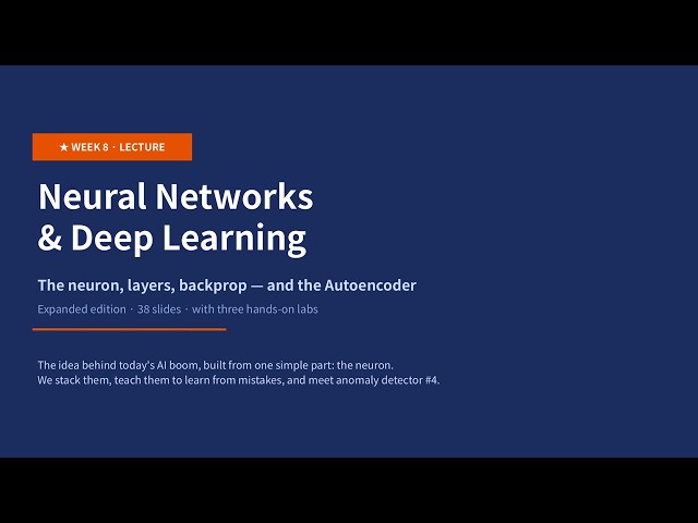 Financial Machine Learning Week 8 — Neural Networks and Deep Learning | Yonsei University