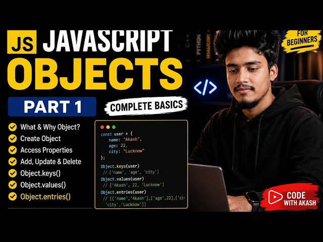 JavaScript Objects in Hindi | Objects Complete Basics | Part 1 | JavaScript Tutorial