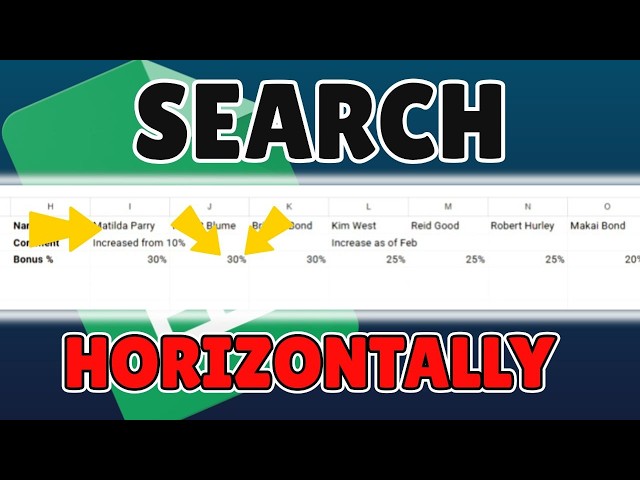 Watch This Before Using HLOOKUP in Google Sheets (Horizontal Lookup Tutorial)