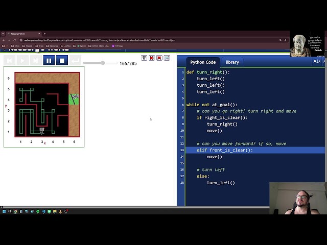 100 days of code | day 6: reeborg maze