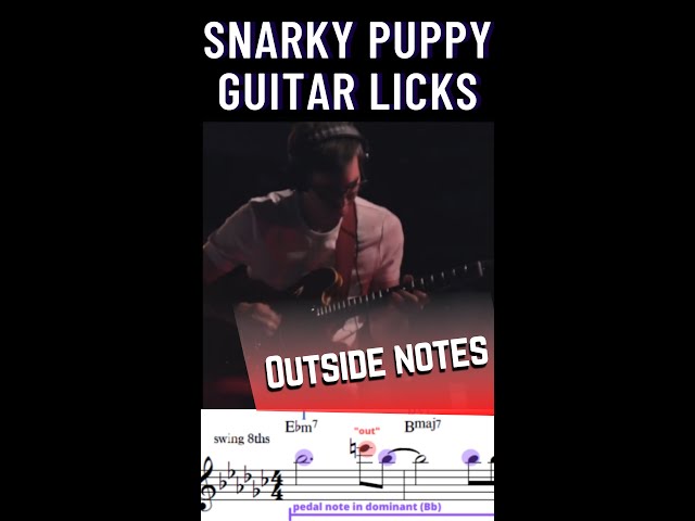 Spicy pedal-point LICK with OUTSIDE notes by Snarky Puppy guitarist Chris McQueen!
