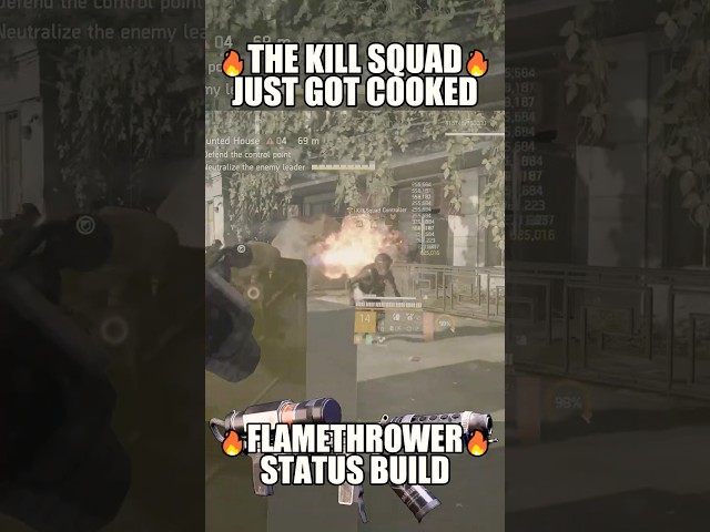 🔥 FLAMETHROWER + KILL SQUAD = BBQ 💀 | TIP OF THE SPEAR BUILD - The Division 2 #shorts