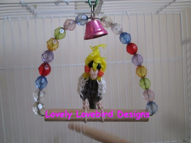 Rainbow Loom Cockatiel Bird Charm. Parrot. Cockatoo.