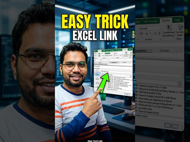 Excel Me Hyperlink Kaise Banaye? 🔗 | Create Hyperlink in Excel #Shorts