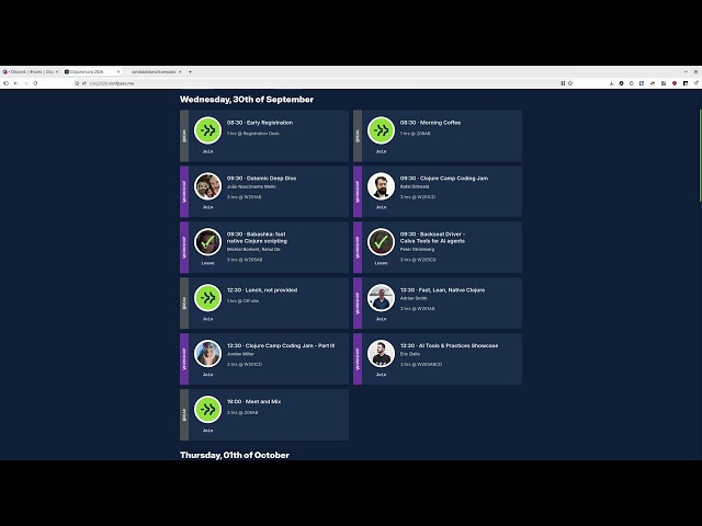 Clojure/Conj 2026 Compass app Walkthrough