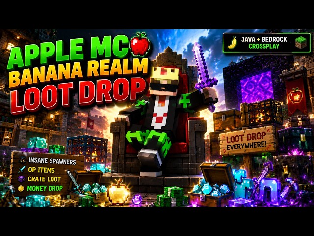 🔥 APPLE MC LOOT DROP LIVE 🎁 | Minecraft Live