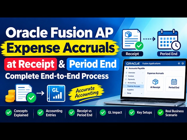 Oracle Fusion AP Expense Accruals Explained | At Receipt & Period End