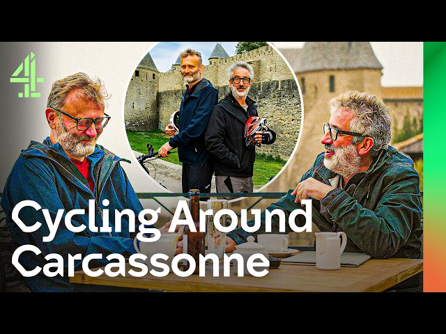 Hugh Dennis & David Baddiel Get Up To Mischief Gate Crashing A Local Fiesta | Two Men on a Bike