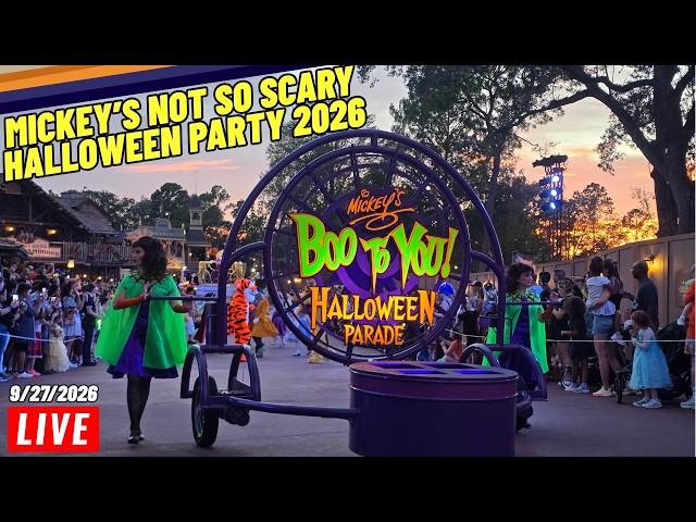 🔴Live 2026 Mickey's Not So Scary Halloween Party at the Magic Kingdom Walt Disney World 9/27/2026