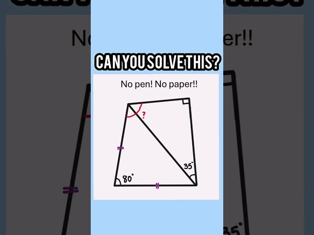 Can you solve this before the time runs out? #YouTubeShorts#Shorts#Reels#TikTokMath#EducationalShort