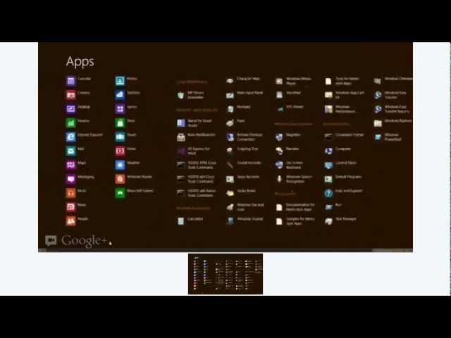 Find App's FAST in Windows 8 & Show Admin Tools on Metro & Open in Desktop [G+ Hangout]