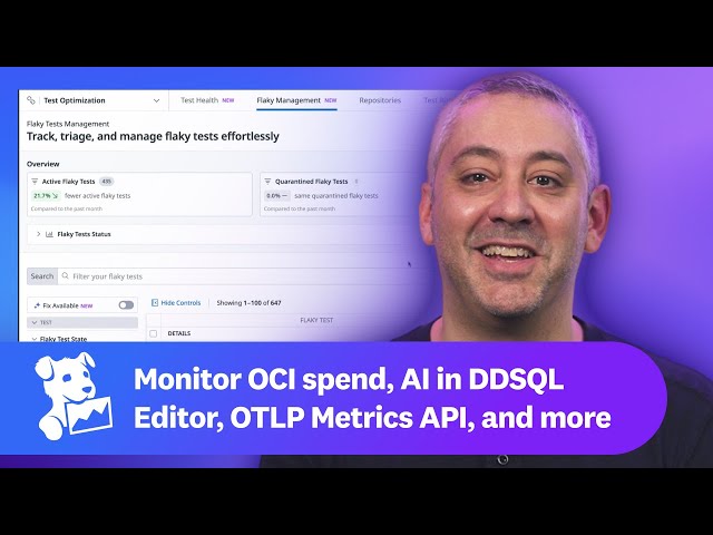 Monitor OCI spend, AI in DDSQL Editor, OTLP Metrics API, and more | This Month in Datadog