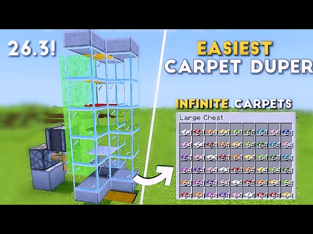 NEW EASY CARPET DUPLICATOR Minecraft Java 26.3! | Infinite Fuel Source