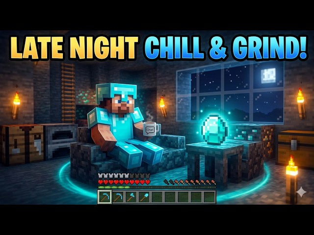 Can't sleep, so we're grinding Minecraft survival all night long