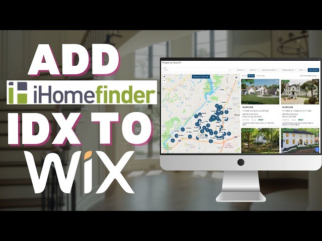 How to add IHomeFinder (IDX) to our Wix website templates for Real Estate Agents!