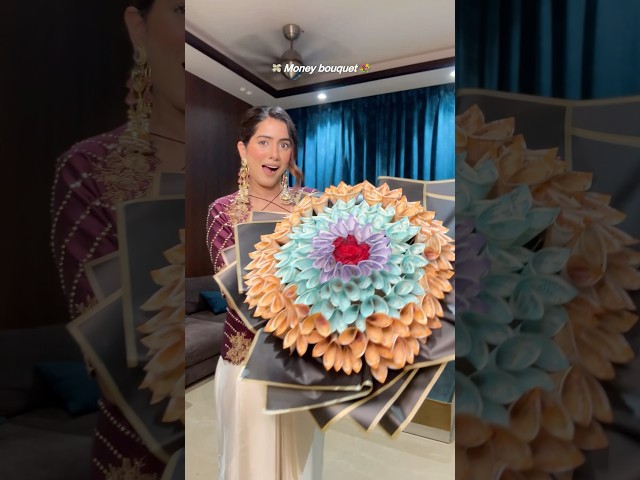 Sagan bouquet hi le chalte hai 🤭 #sagan #moneyboquet #sindhiwedding #indiwesternlook #outfit