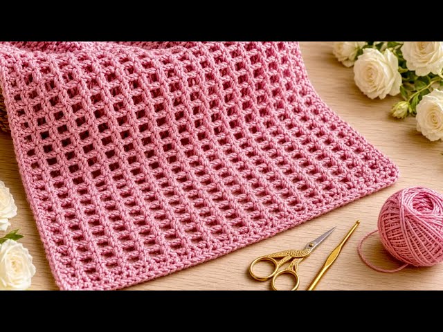 Viral Crochet Stitch Tutorial!🌸👌 So Easy & Beautiful, Perfect for Beginners!
