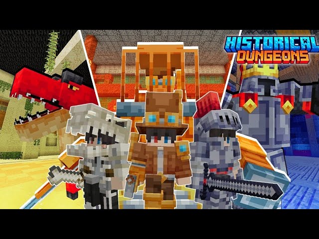 AWESOME! 3-ERA DUNGEON ADDON! MCPE 1.26+✨ Historical Dungeon Addon