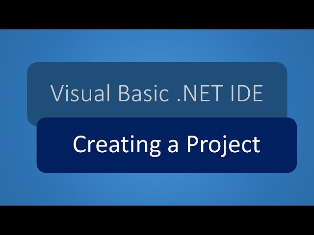 Creating a Project in VS 2010 - VB .NET