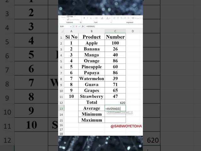 microsoftexcel 33 Total, mimimum,maximum #tricks #excel