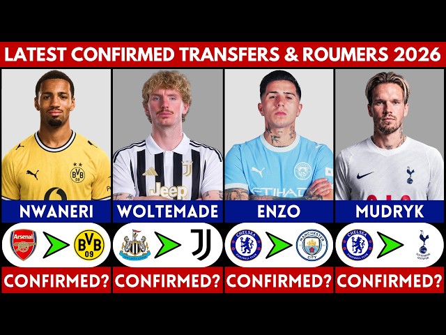 🚨 LATEST CONFIRMED TRANSFER NEWS AND RUMOURS 2026 | ENZO, MUDRYK, NWANERI, WOLTEMADE.............