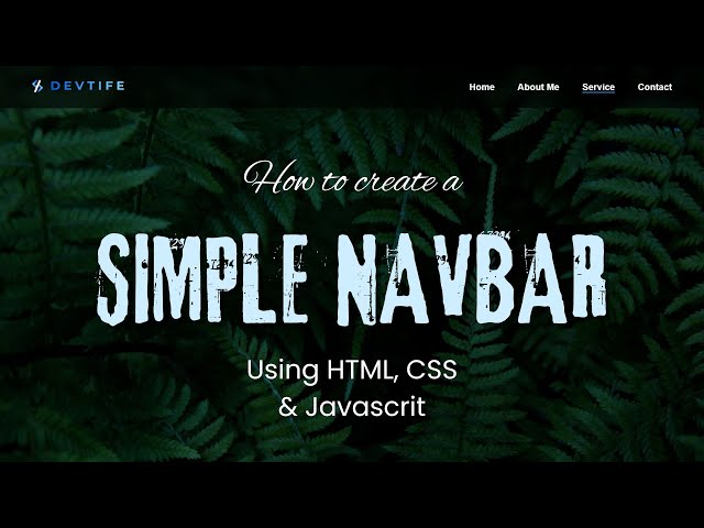 How to Create a Simple Navbar | HTML, CSS, & JavaScript Tutorial
