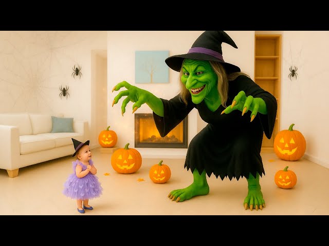 Halloween Stories for Kids | Giant Witch Comes Alive at Eva Niksen’s House