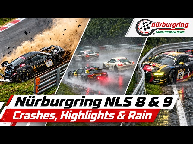 NÜRBURGRING NLS 8 & 9 - Highlights, CRASHES & Heavy Rain! ADAC Langstrecken Series 2026